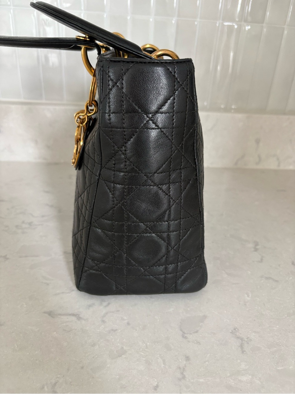 Medium Lady Dior Black GHW - Picture 4 of 13